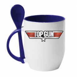 Чашка з ложкою Top Gun Logo - PrintSalon