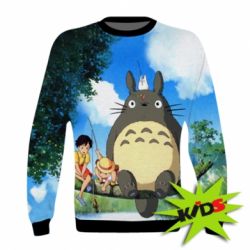 Дитячий 3D світшот Totoro on fishing - PrintSalon