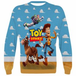 3D свитшот Toy Story Buzz, Sheriff Woody and his horse Bulzai - PrintSalon
