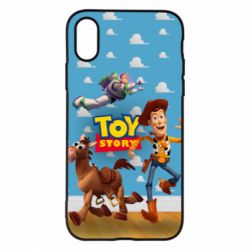 Чехол для iPhone X/Xs Toy Story Buzz, Sheriff Woody and his horse Bulzai - PrintSalon