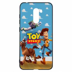Чехол для Xiaomi Pocophone F1 Toy Story Buzz, Sheriff Woody and his horse Bulzai - PrintSalon