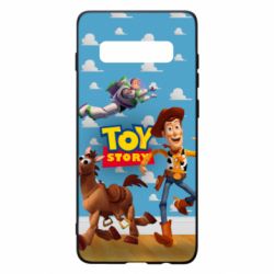 Чехол для Samsung S10+ Toy Story Buzz, Sheriff Woody and his horse Bulzai - PrintSalon
