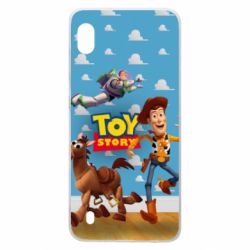 Чехол для Samsung A10 Toy Story Buzz, Sheriff Woody and his horse Bulzai - PrintSalon