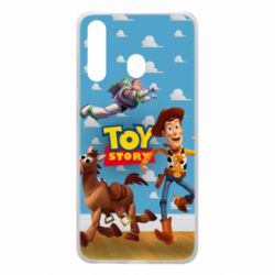 Чехол для Samsung A60 Toy Story Buzz, Sheriff Woody and his horse Bulzai - PrintSalon