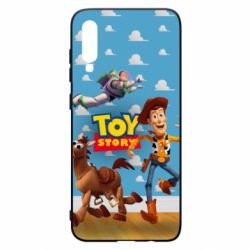Чехол для Samsung A70 Toy Story Buzz, Sheriff Woody and his horse Bulzai - PrintSalon