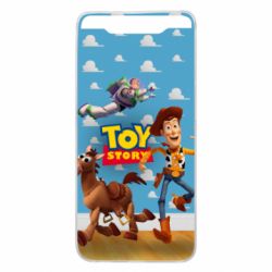 Чехол для Samsung A80 Toy Story Buzz, Sheriff Woody and his horse Bulzai - PrintSalon