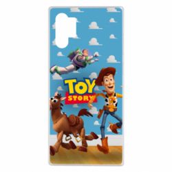 Чехол для Samsung Note 10 Plus Toy Story Buzz, Sheriff Woody and his horse Bulzai - PrintSalon