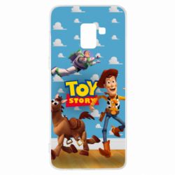 Чехол для Samsung A8+ 2018 Toy Story Buzz, Sheriff Woody and his horse Bulzai - PrintSalon