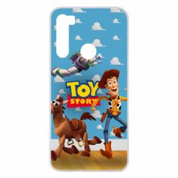 Чехол для Xiaomi Redmi Note 8 Toy Story Buzz, Sheriff Woody and his horse Bulzai - PrintSalon