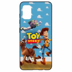 Чехол для Samsung A41 Toy Story Buzz, Sheriff Woody and his horse Bulzai-PrintSalon Чехол для Samsung A41 Toy Story Buzz, Sheriff Woody and his horse Bulzai