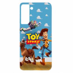 Чехол для Samsung S21 Toy Story Buzz, Sheriff Woody and his horse Bulzai-PrintSalon Чехол для Samsung S21 Toy Story Buzz, Sheriff Woody and his horse Bulzai