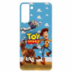 Чехол для Samsung S21+ Toy Story Buzz, Sheriff Woody and his horse Bulzai - PrintSalon