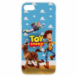 Чехол для iPhone 8 Toy Story Buzz, Sheriff Woody and his horse Bulzai - PrintSalon