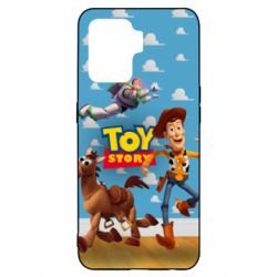 Чехол для Oppo Reno 5 Lite Toy Story Buzz, Sheriff Woody and his horse Bulzai - PrintSalon
