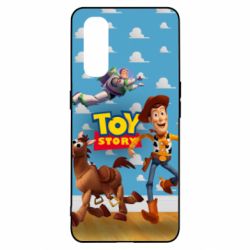 Чехол для Oppo Find X2 Toy Story Buzz, Sheriff Woody and his horse Bulzai - PrintSalon