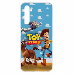 Чехол для Realme 6 Pro Toy Story Buzz, Sheriff Woody and his horse Bulzai - PrintSalon
