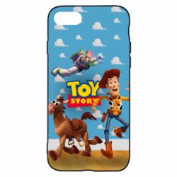 Чехол для iPhone SE 2022 Toy Story Buzz, Sheriff Woody and his horse Bulzai - PrintSalon