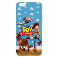 Чехол для iPhone 6 Plus/6S Plus Toy Story Buzz, Sheriff Woody and his horse Bulzai - PrintSalon
