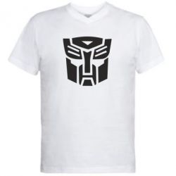Мужская футболка  с V-образным вырезом Трансформеры Автоботы - PrintSalon