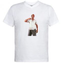 Чоловіча футболка з V-подібним вирізом Trevor - PrintSalon