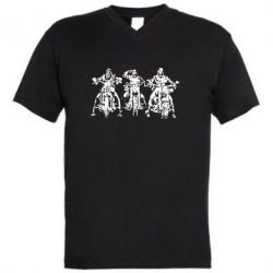 Мужская футболка  с V-образным вырезом Три богатыря - PrintSalon