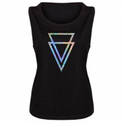 Женская майка Triangles Голограмма - PrintSalon