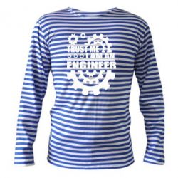 Тельняшка с длинным рукавом Trust me, i am an engineer - PrintSalon