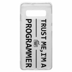 Чехол для Samsung S10+ Trust me, i'm a programmer - PrintSalon