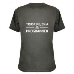 Камуфляжная футболка Trust me, i'm a programmer - PrintSalon