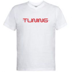 Мужская футболка  с V-образным вырезом TUNING - PrintSalon