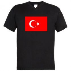 Мужская футболка  с V-образным вырезом Турция - PrintSalon
