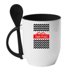 Чашка с ложкой Твин Пикс 3 - PrintSalon