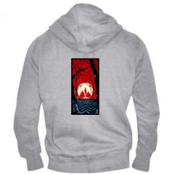 Мужское худи на молнии Твин Пикс Лес - PrintSalon