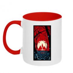 Чашка двухцветная 320ml Твин Пикс Лес - PrintSalon