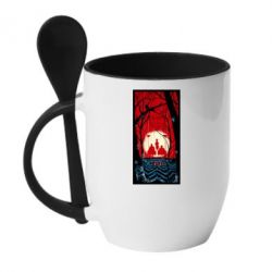 Чашка с ложкой Твин Пикс Лес - PrintSalon