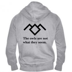 Мужское худи на молнии Твин Пикс совы - PrintSalon