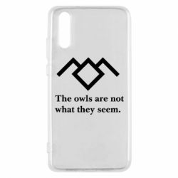 Чехол для Huawei P20 Твин Пикс совы - PrintSalon