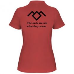 Женское поло Твин Пикс совы - PrintSalon