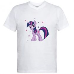 Мужская футболка  с V-образным вырезом Twilight Sparkle
