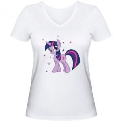 Женская футболка с V-образным вырезом Twilight Sparkle - PrintSalon