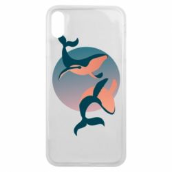 Чехол для iPhone Xs Max Two whales - PrintSalon