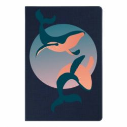 Блокнот с принто Two whales - PrintSalon