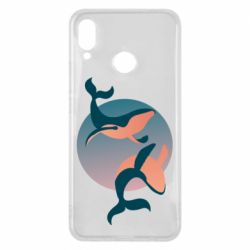 Чехол для Huawei P Smart Plus 2018 Two whales - PrintSalon