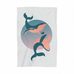 Полотенце с принтом Two whales - PrintSalon