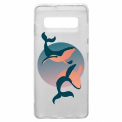 Чехол для Samsung S10+ Two whales - PrintSalon