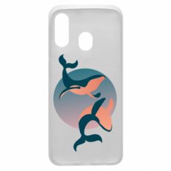 Чехол для Samsung A40 Two whales - PrintSalon