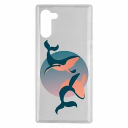 Чехол для Samsung Note 10 Two whales - PrintSalon