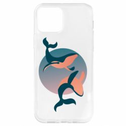 Чехол для iPhone 12 Two whales - PrintSalon