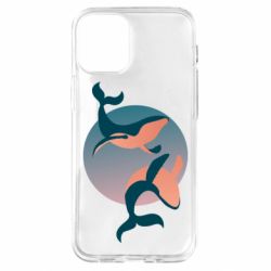 Чехол для iPhone 12 mini Two whales - PrintSalon