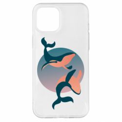 Чехол для iPhone 12 Pro Max Two whales - PrintSalon